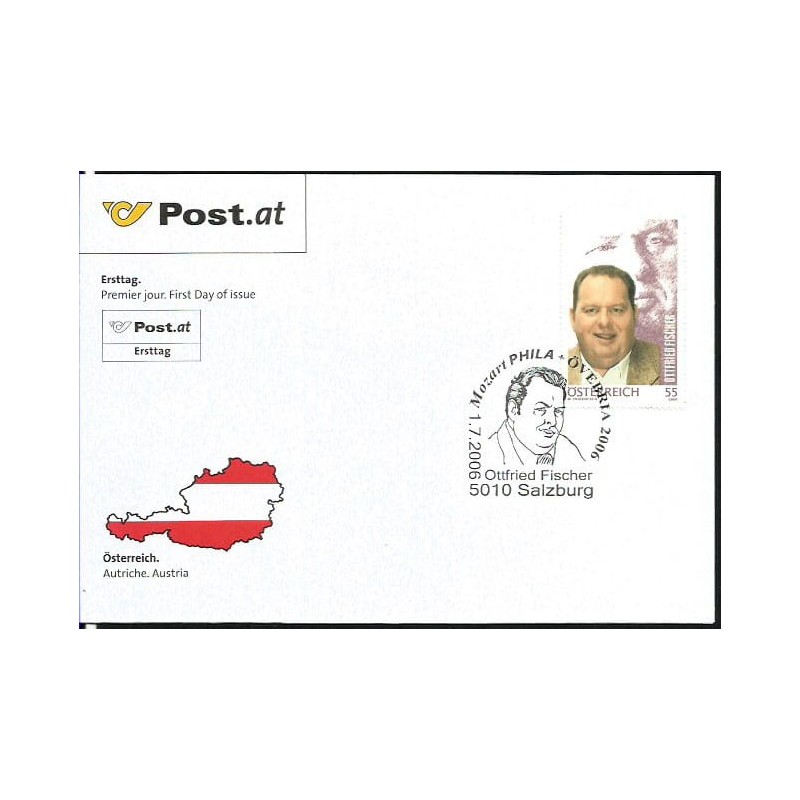 Austria 2006, Mozart, muzyka, Ottfried Fischer. FDC