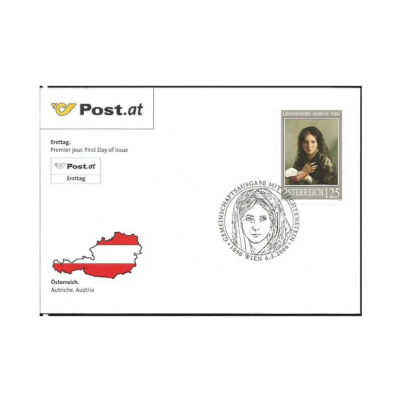 Austria 2006, Muzeum Liechtenstein, malarstwo. FDC