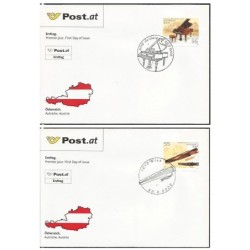 Austria 2006, Muzyka, instrumenty. Z Chinami. 2 FDC