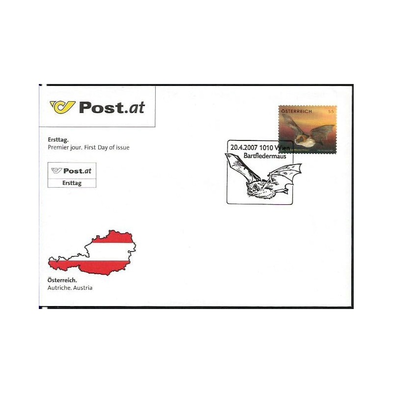 Austria 2007, Fauna: nietoperz. FDC