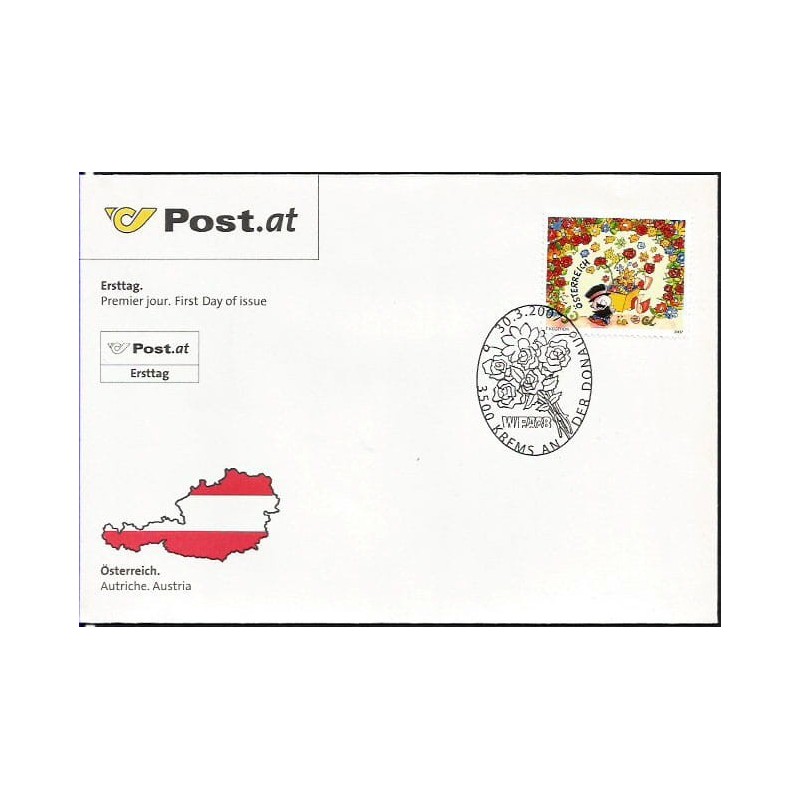 Austria 2007, Flora: kwiaty, WF WIPA. FDC