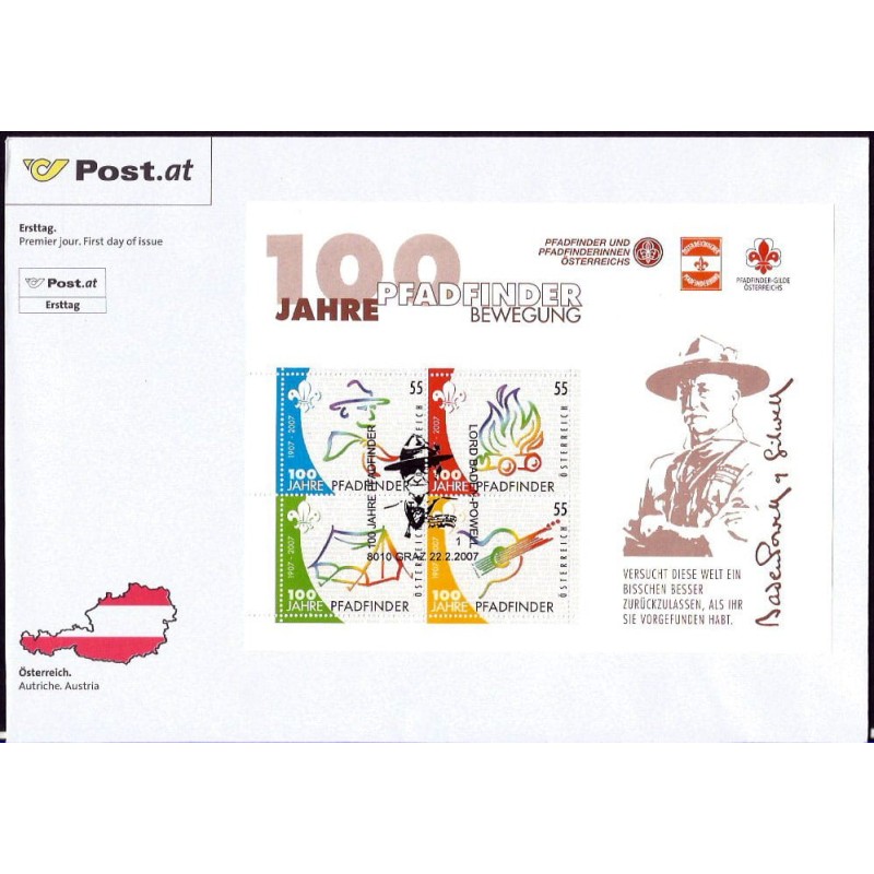 Austria 2007, Harcerstwo. FDC