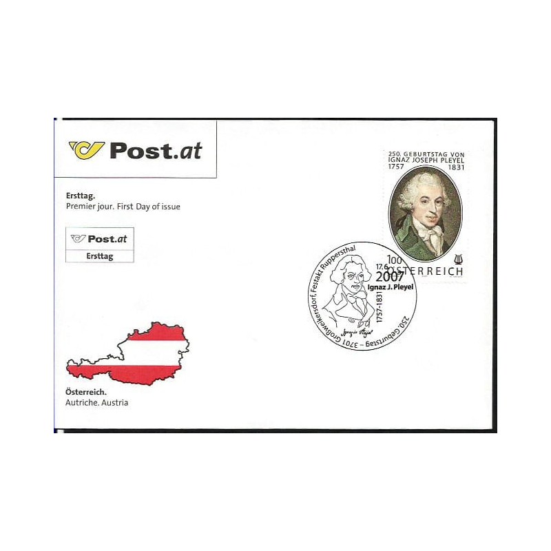 Austria 2007, I. Pleyel, muzyka. FDC