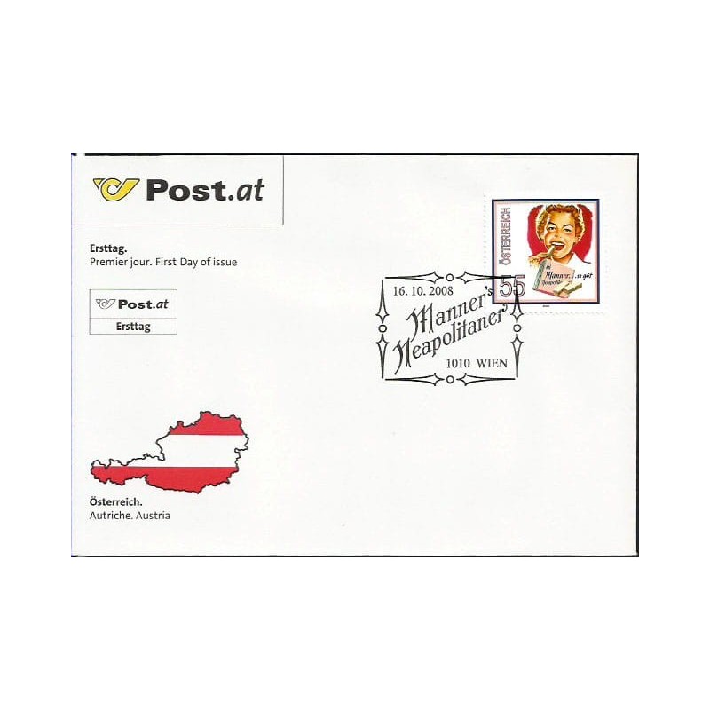 Austria 2008, Cukierki, reklama. FDC