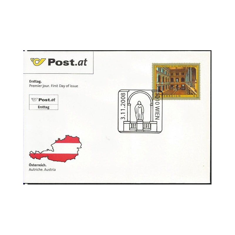 Austria 2008, Dawna Austria, Triest, poczta. FDC