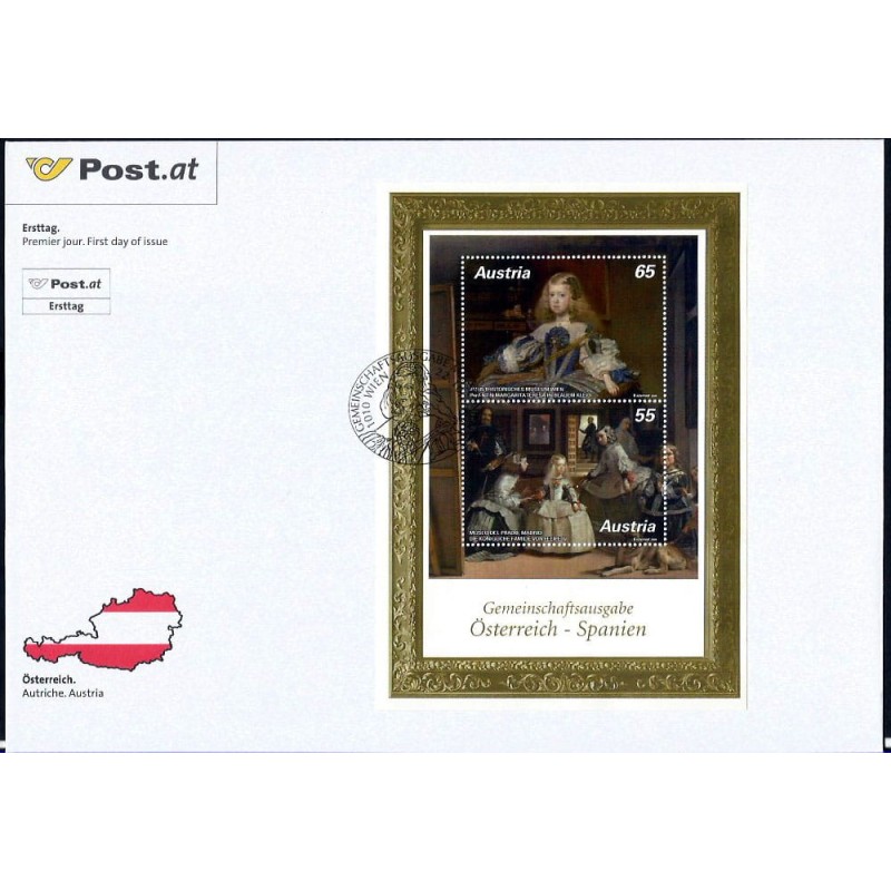 Austria 2009, Hiszpania, malarstwo. FDC