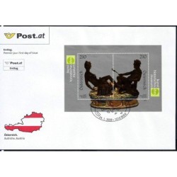 Austria 2009, Złota solniczka, sztuka, mitologia. FDC