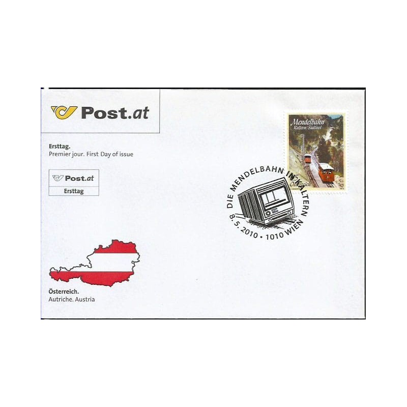 Austria 2010, Kolejka górska, kolej. FDC