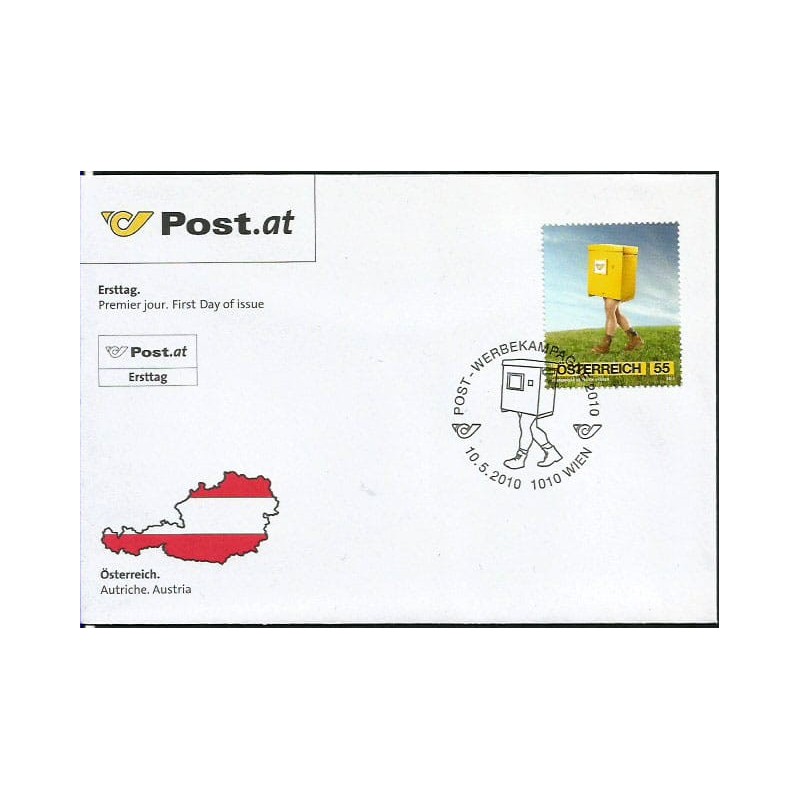 Austria 2010, Poczta, skrzynka na listy. FDC