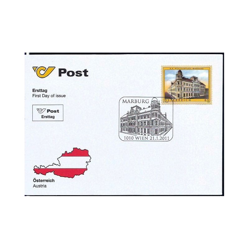 Austria 2011, Dawna Austria, Maribor, poczta. FDC