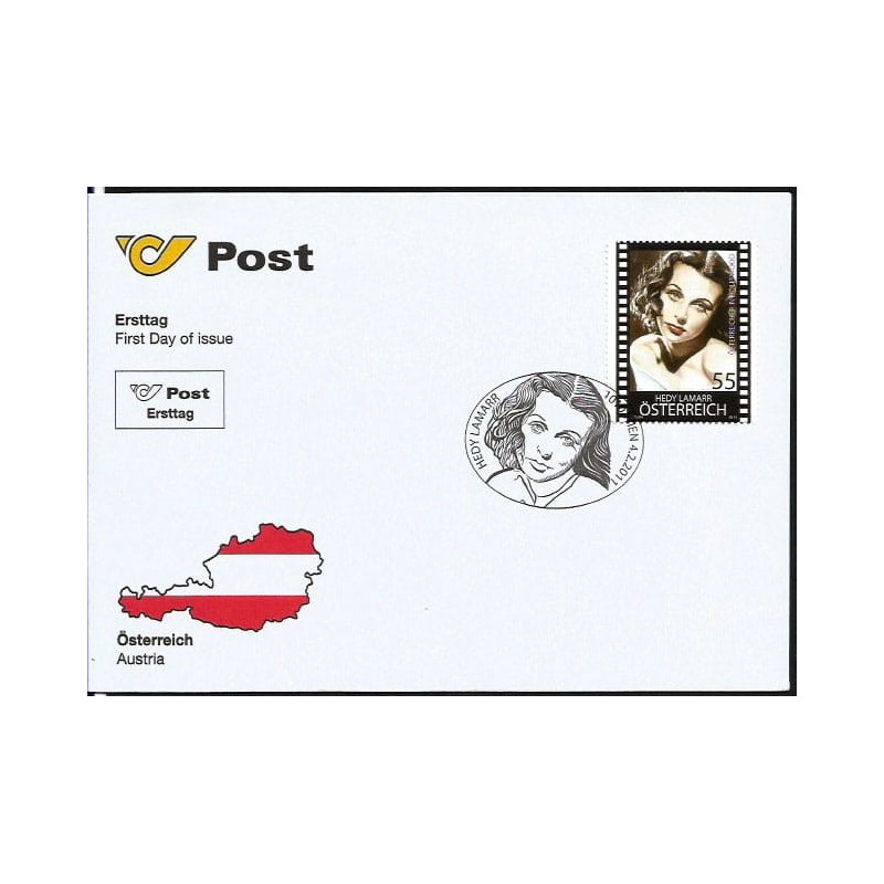 Austria 2011, Film, kino, H. Lamarr. FDC