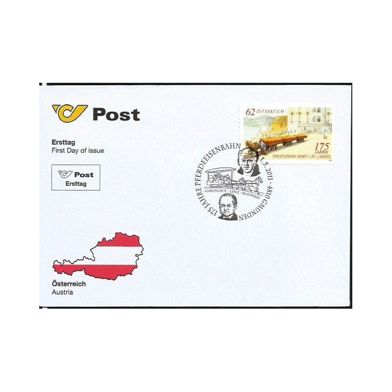 Austria 2011, Sól, kolej, tramwaj konny. FDC