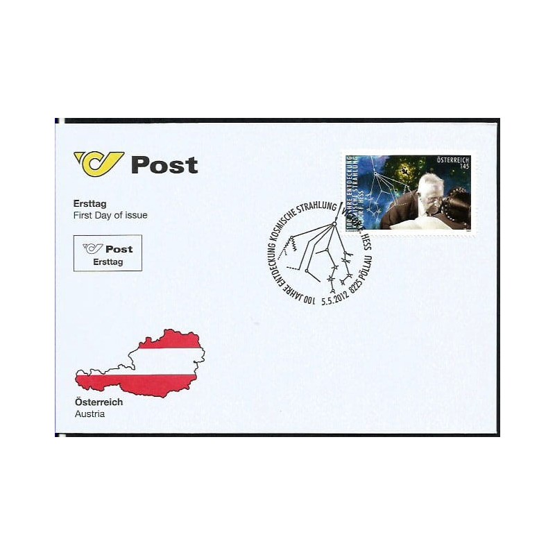 Austria 2012, Kosmos, astronomia, V. Hess. FDC
