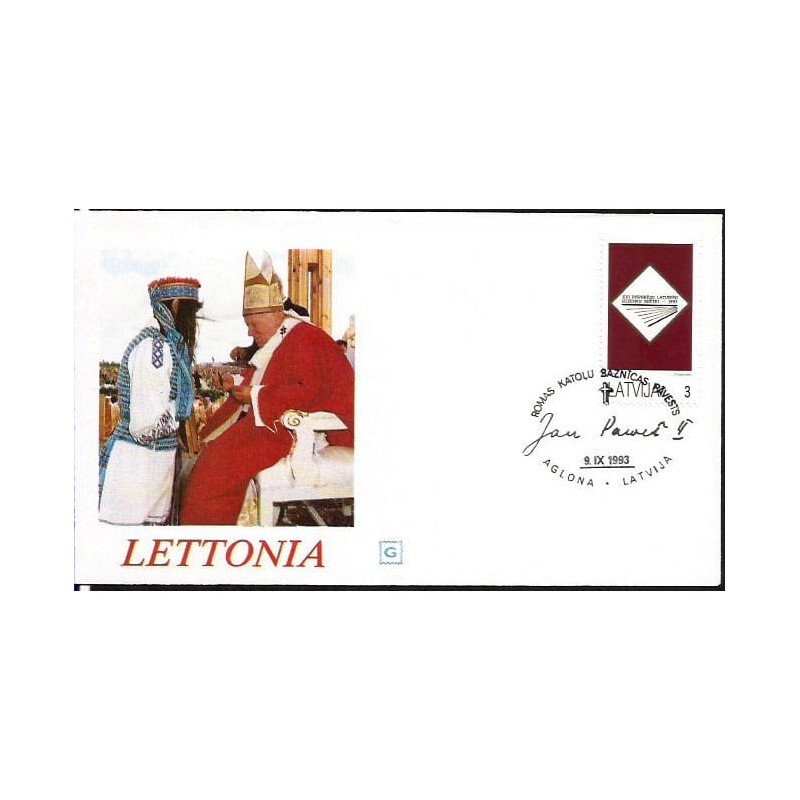Łotwa 1993, papież Jan Paweł II. Aglona