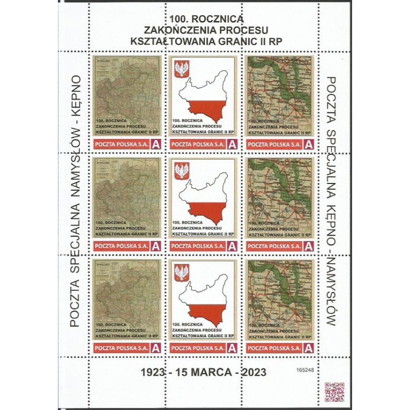 2023 Personalizowany, Niepodległość, granice II RP, mapy. Kępno, Namysłów. Arkusz **