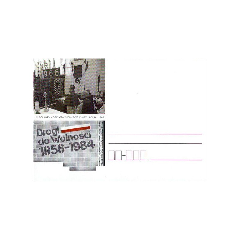Kartka Bydgoszcz 2020, Drogi do Wolności, 1000 lecie chrztu Polski 1966, chrzest, Wyszyński