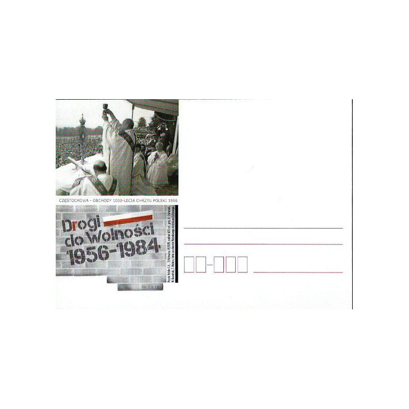 Kartka Katowice 2020, Drogi do Wolności, 1000 lecie chrztu Polski 1966, chrzest, Częstochowa, Wyszyński