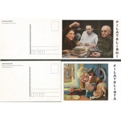 Kartka Kraków, Filateliści. Wyd. Towarzystwo Słowaków w Polsce. 2 kartki