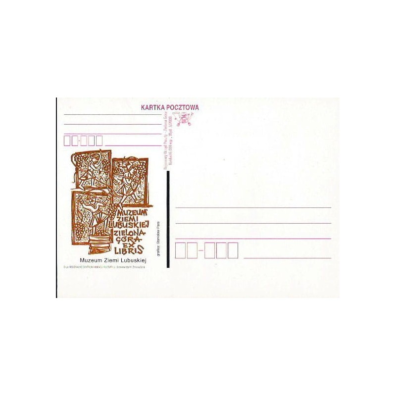 Kartka Zielona Góra 2000, Muzeum Ziemi Lubuskiej, exlibris