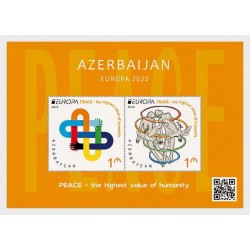 Azerbejdżan 2023, EUROPA CEPT: pokój, 2 x 1,00. Blok **