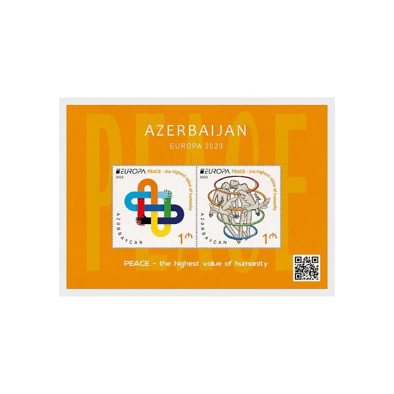 Azerbejdżan 2023, EUROPA CEPT: pokój, 2 x 1,00. Blok **