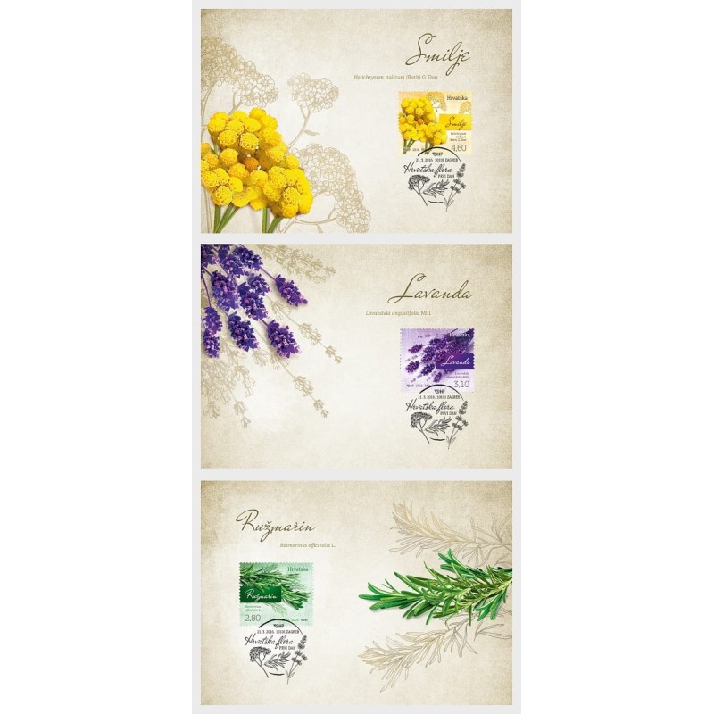 Chorwacja 2016, Flora: kwiaty. Karty maksimum