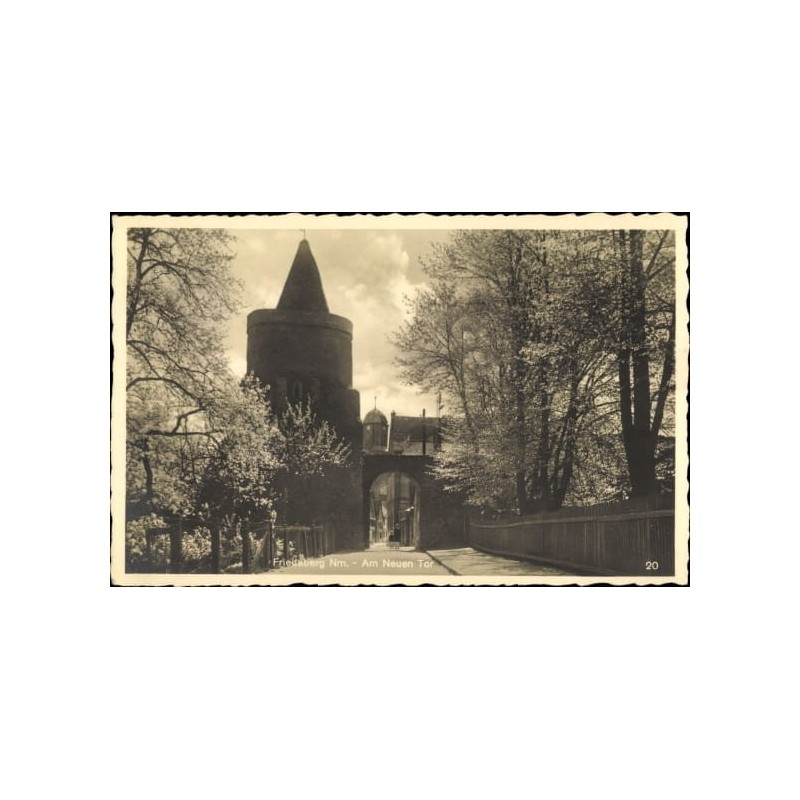 Strzelce Krajeńskie, baszta, brama. Obieg 1935, ambulans Berlin Piła