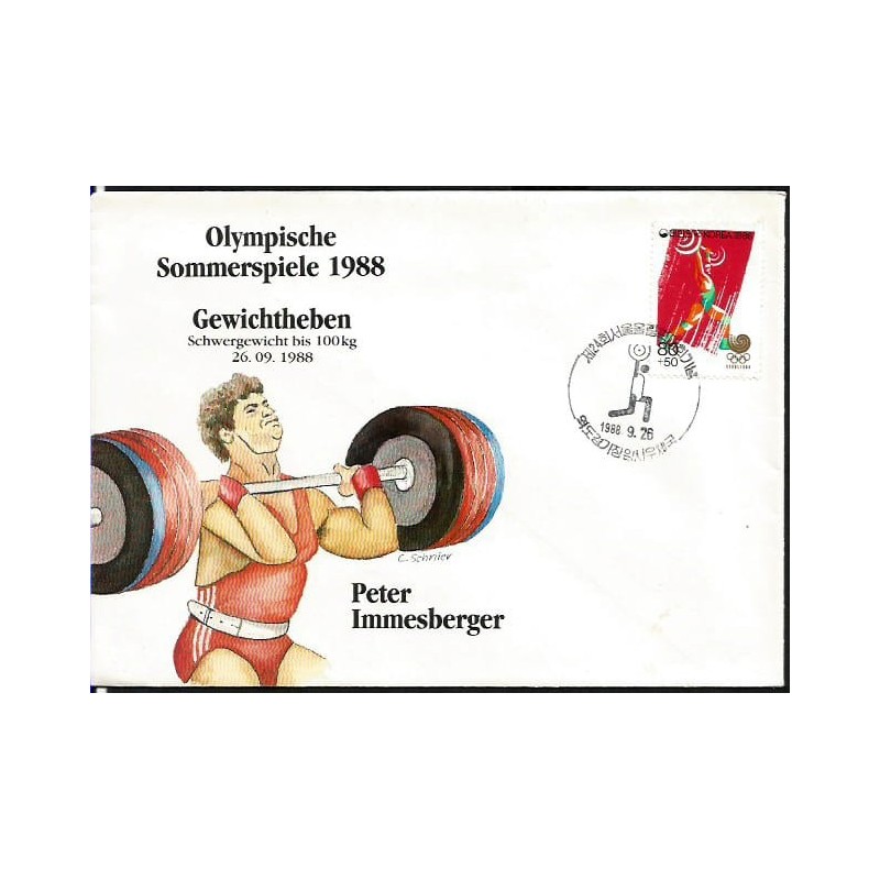 Korea Pd 1988, Letnia olimpiada Seul. Podnoszenie ciężarów, datownik