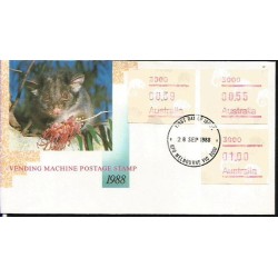 Australia 1988, Pałanka, znaczki z automatu, ATM. FDC