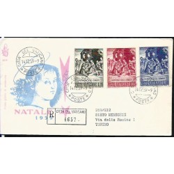 Watykan 1959, Boże Narodzenie. K. Dąbrowska. FDC polecone