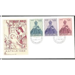 Watykan 1968, Boże Narodzenie. K. Dąbrowska. FDC