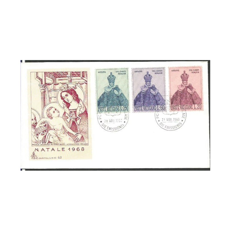 Watykan 1968, Boże Narodzenie. K. Dąbrowska. FDC