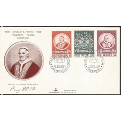 Watykan 1969, Koło św. Piotra, papież. K. Dąbrowska. FDC