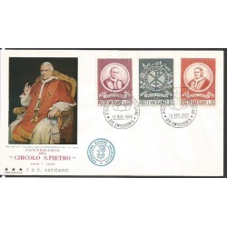 Watykan 1969, Koło św. Piotra, papież. K. Dąbrowska. FDC