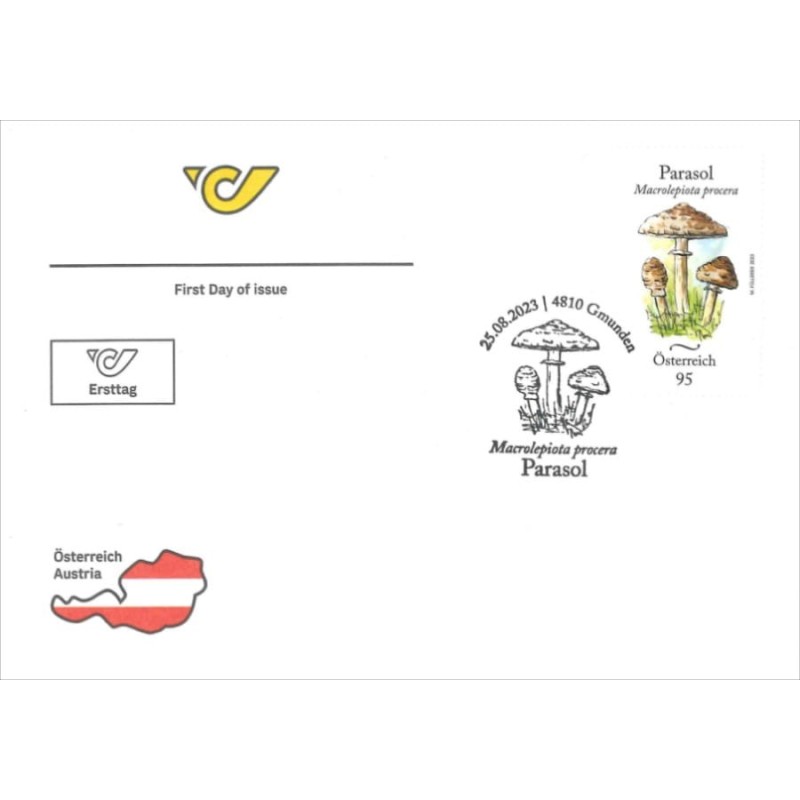 Austria 2023, Flora: grzyb kania. FDC