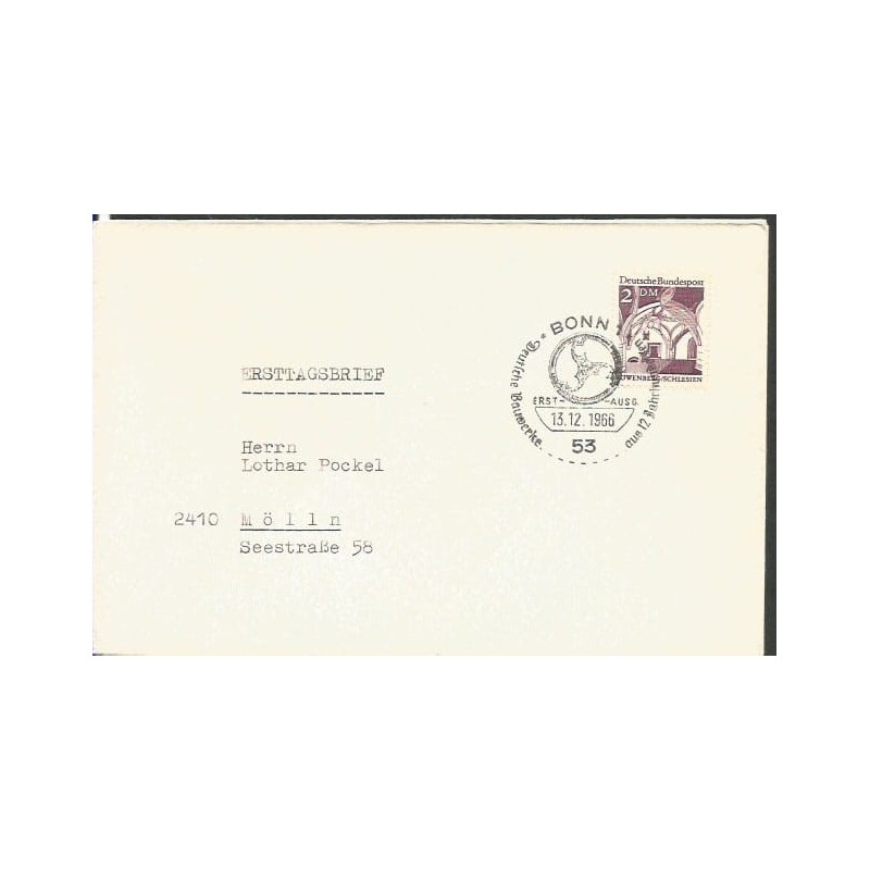 Niemcy 1966, Architektura niemiecka: Lwówek Śląski. FDC