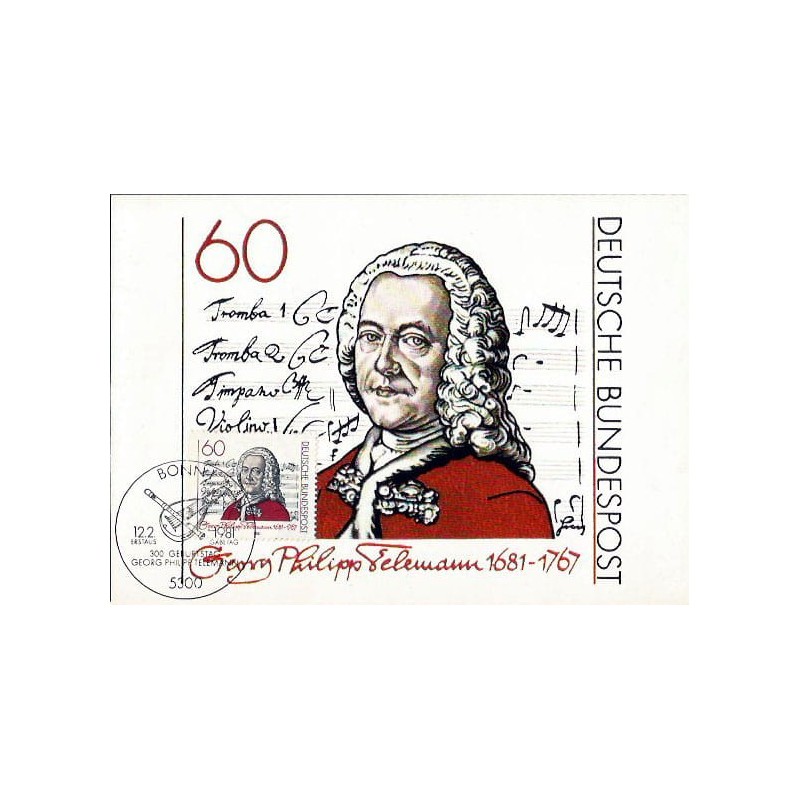 Niemcy 1981, Muzyka, G. P. Telemann. Karta maksimum