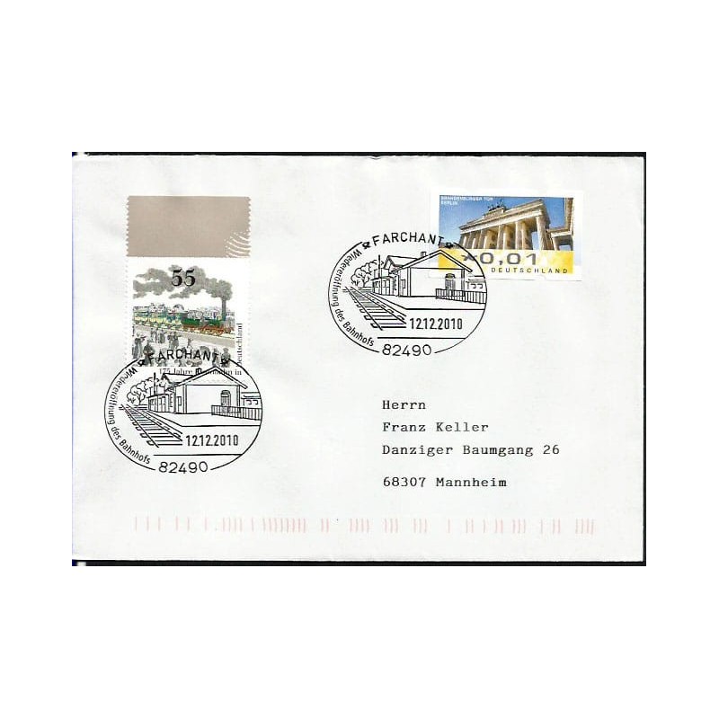 Niemcy 2010, Kolej, lokomotywa, dworzec. Farchant