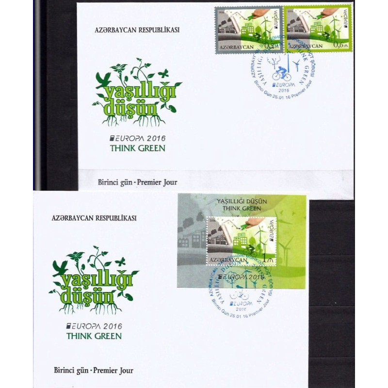 Azerbejdżan 2016, EUROPA CEPT: myśl zielono. FDC