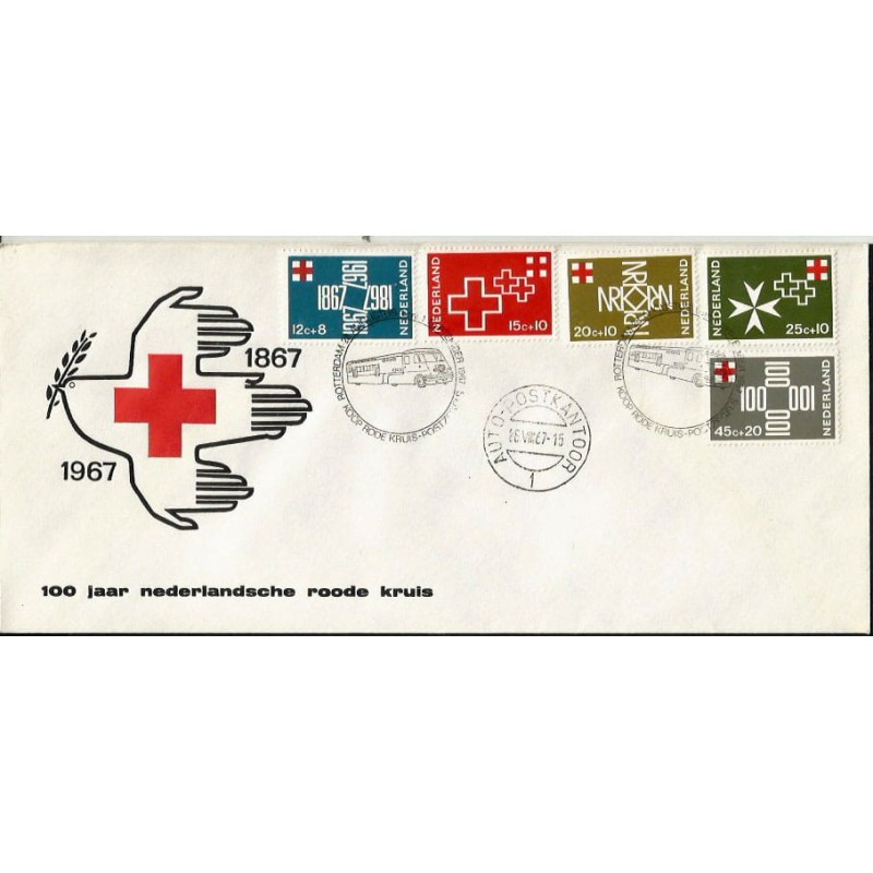 Holandia 1967, Czerwony Krzyż. FDC