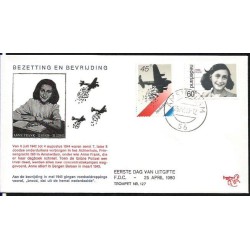 Holandia 1980, Anna Frank, holocaust. FDC