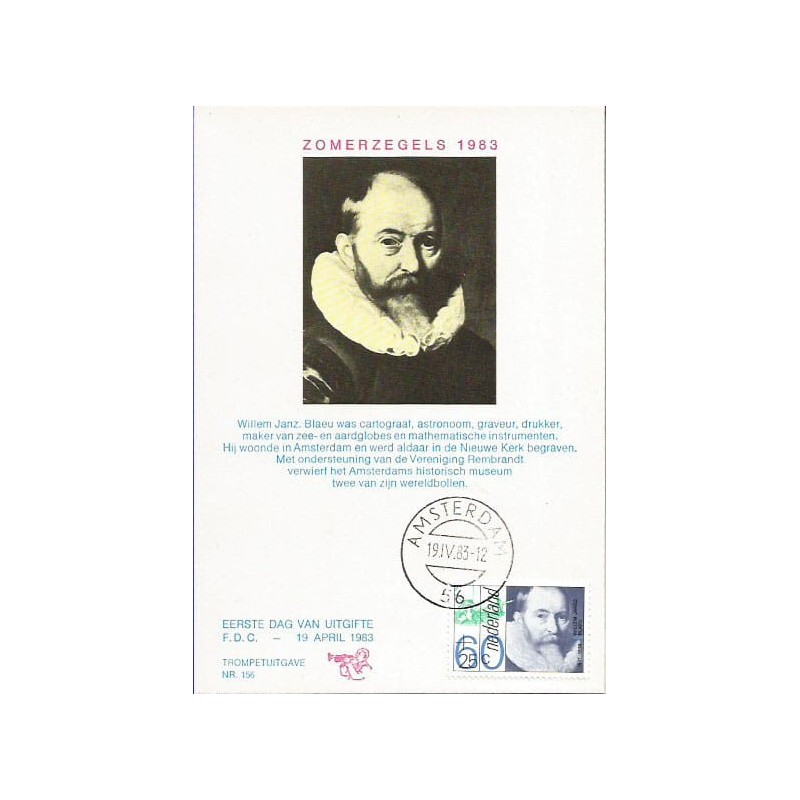 Holandia 1983, Kartografia, W. J. Blaeu. Karta maksimum