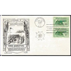 USA 1961, Wojna secesyjna, Fort Sumter. FDC