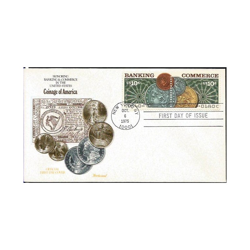 USA 1975, Bank, bankowość i handel, monety. FDC