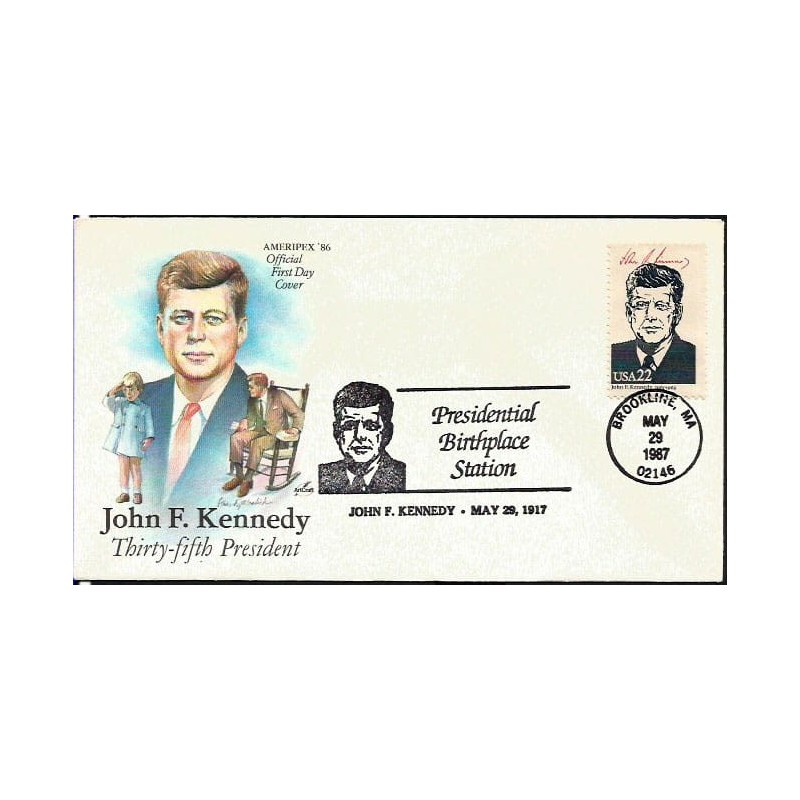 USA 1987, JFK, prezydent Kennedy. Brookline