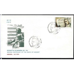 Turcja 1991, Mozart, muzyka. FDC