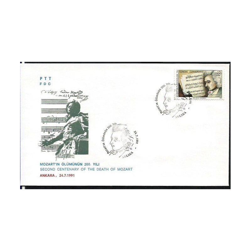 Turcja 1991, Mozart, muzyka. FDC