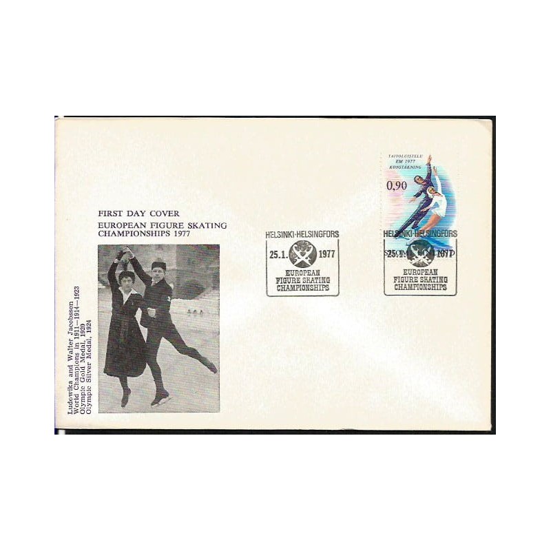 Finlandia 1977, Łyżwiarstwo. FDC