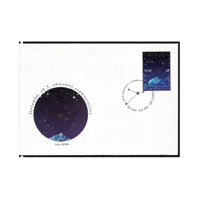 Słowenia 1996, Kosmos, astronomia. FDC
