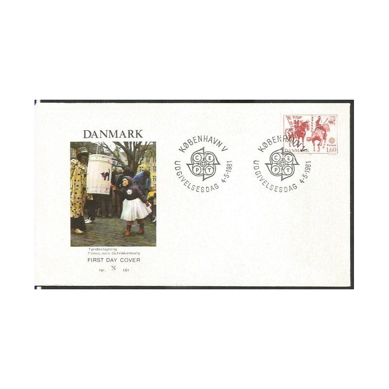 Dania 1981, Europa CEPT. Cz. SŁANIA. FDC